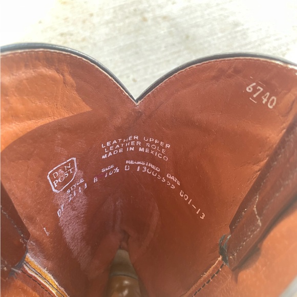 Dan Post Men's Size 10.5D Brown Leather DP2111R Cowboy Boots - Picture 4 of 6